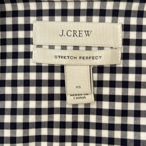 Blouse by J.Crew black/white check in extra small - Picture 4 of 6